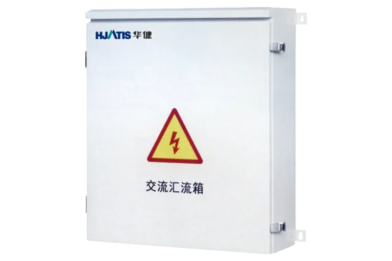 HJATIS HJ-DCB 1500V DC PV combiner box, providing premium surge defense and IP65 protection for large-scale solar array monitoring