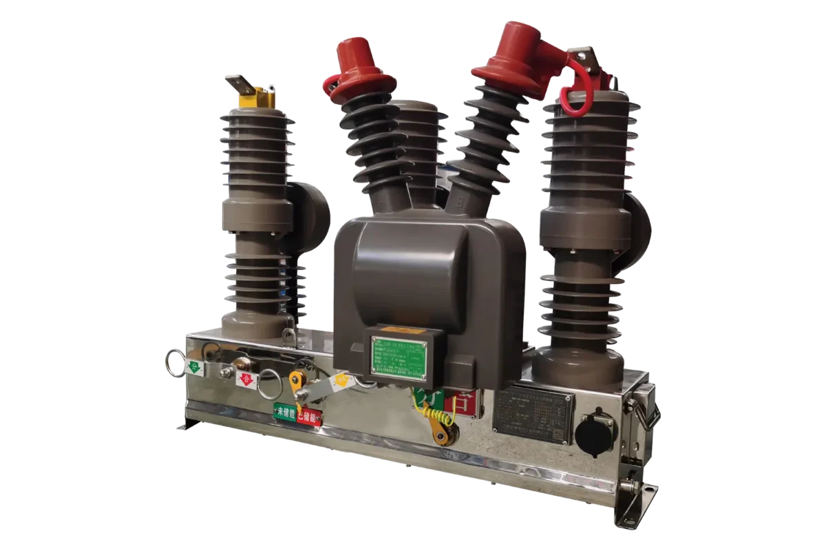HJATIS HJ-OVCB 40.5kV outdoor pole-mounted vacuum circuit breaker, ensuring safe fault clearing and stable power distribution for overhead lines